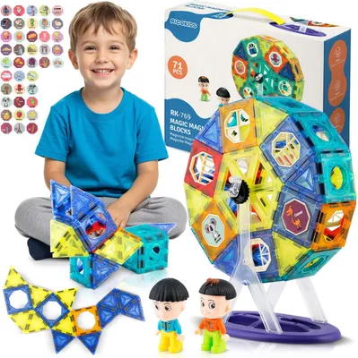 Zdjęcie produktu dla Klocki magnetyczne z karuzelą RK-769 Ricokids