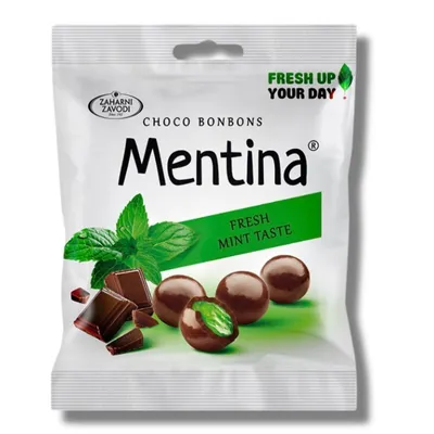 Zdjęcie produktu dla Mentina - Choco Bonbons, Fresh Mint- Bułgarskie draże miętowe w czekoladzie