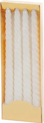 Immagine prodotto di Candela MagicHome Natale, 25 cm, conf. 4 pz, bianca, a spirale, attorcigliata