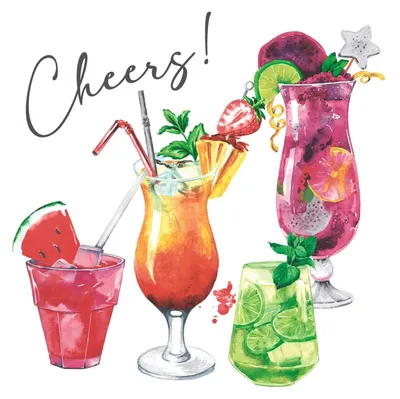 Produktbild von Servietten 33x33 cm - Colourful cheers