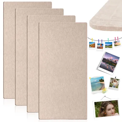 Produktbild von Filz Pinnwand Korkplatte für Wanddekoration, Dunkelcamel, 4 Stück
