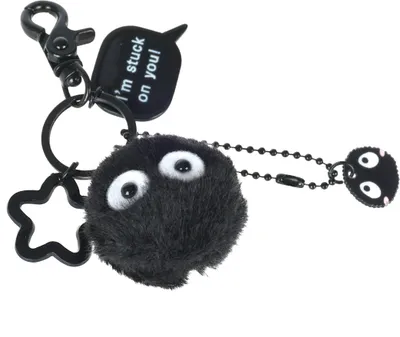 Produktbild von Susuwatari Schlüsselring | Plüsch Rußmännchen Schlüsselanhänger