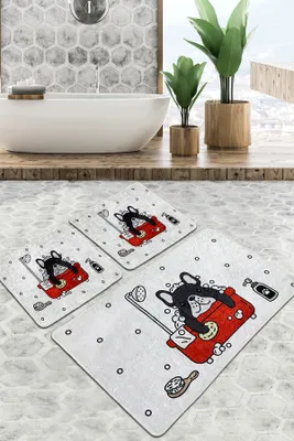 Produktbild von Mijolnir, Dogs- CHL3280, Bunt, Badematten, 700 gr/m², 100% POLYESTER
