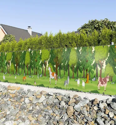 Produktbild von Balkonbanner Wald Balkon Sichtschutz Garten