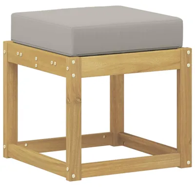 Image de Banc de Jardin Blanc 43 x 43 x 45 cm Bois d'Acacia Massif