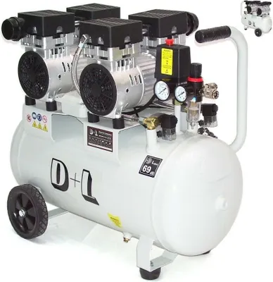 Produktbild von Flüster Kompressor Luftkompressor 50L leise Druckluft Kompressor 69dB 44311
