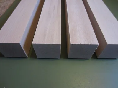 Produktbild von 1x Tischbein Regal Stab Kantholz massiv Buche sehr stabil 55mm 1000mm geschliffen