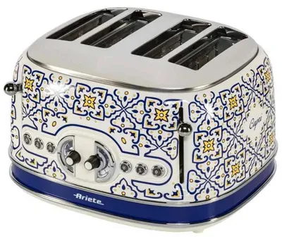 Produktbild von Ariete 0156/0C, 4 Scheibe(n), Weiß, Hellblau, Tasten, Drehregler, CE, 1630 W, 220-240 V