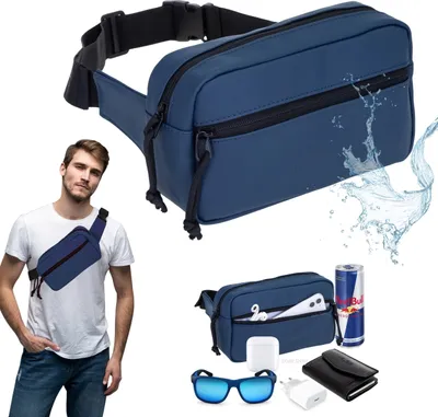 Produktbild von Hüfttasche Bauchtasche Hydro Hip Waist Pack Bag Urban Wimmerl Gürteltasche Outdoor Plane wasserabweisend Damen Herren Crossbag ebike Elephant 12827 Blau Dunkelblau Uni