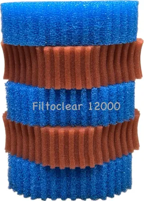Produktbild von KH Filterschwammset Filtoclear 12000 Filter 3x blau/ 2x rot passend für Oase