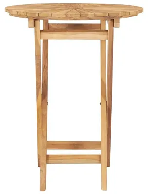 Zdjęcie produktu dla Składany stół ogrodowy z drewna tekowego, średnica 60 cm