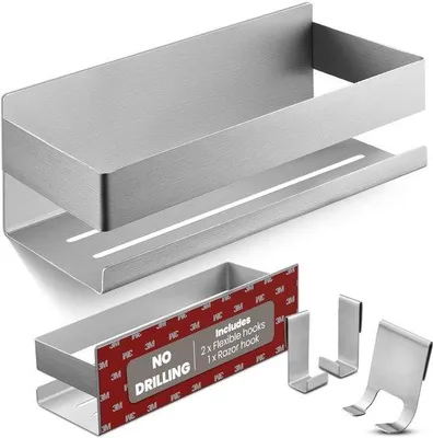 Produktbild von Famanu Duschregal und Badezimmerregal ohne Bohren - ideal zur Organisation von Badezimmeraccessoires