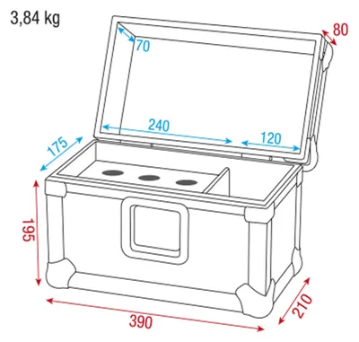 Obrázek produktu pro Showgear Pro Case for 6 Mics Profesionální pouzdro pro 6 mikrofonů
