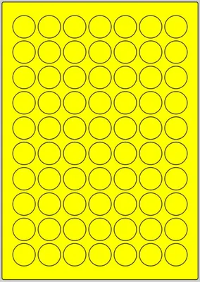 Produktbild von 700 Stück farbige Haftetiketten 24mm gelb