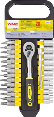Obrázok produktu pre WMC TOOLS Nástrčný kľúč, 28-dielny, s račňou, račňou, nástrčným kľúčom a sadou nástrčných kľúčov 4-13 mm, 1/4", 1/4", s račňou, račňou, nástrčným kľúčom a sadou nástrčných kľúčov, 4-13 mm, 1/4