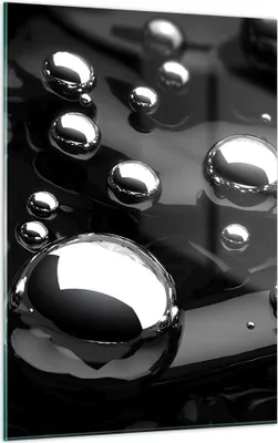Produktbild von Bilder auf glas - Einteilig - Chrom Metall Reflexion - 50x70cm - Glasbilder - Wandbilder - Bilder - zum Aufhängen bereit - Wanddekoration aus Glas - Glas Bilder - Wandbild auf Glas - GPA50x70-2525