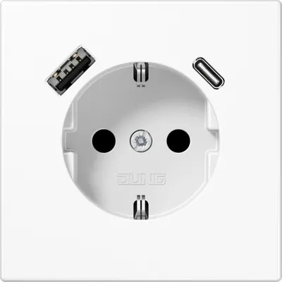Image de Jung SCHUKO Steckdose mit USB Typ AC LS1520-15CAWW (LS1520-15CAWW)