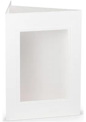 Produktbild von Passepartoutkarte B6 eckig weiß
