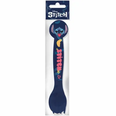Zdjęcie produktu dla Disney Stitch - Zestaw plastikowych sztućców z kolekcji Palms (łyżka i widelec)