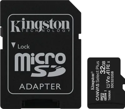 Obrázok produktu pre Kingston Technology Canvas Select Plus, 32 GB, MicroSDHC, Trieda 10, UHS-I, 100 MB/s, Class 1 (U1)