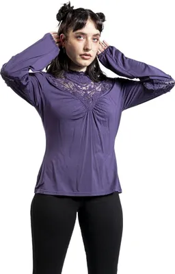 Produktbild von Gothicana by EMP Damen lilanes Langarmshirt mit Rundhals S