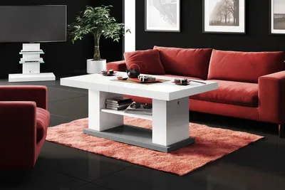 Produktbild von Design Couchtisch HN-777 höhenverstellbar ausziehbar Tisch Esstisch