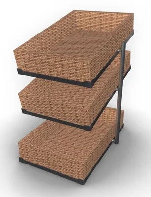 Produktbild von CHEFGASTRO Brotkorb Etagere 3 BxTxH 335x620x760mm