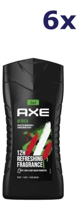 Productafbeelding van 6x Axe Douchegel - 400ml - africa - energy boost