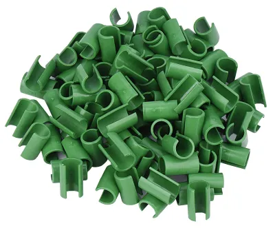 Image de Tuteurs pour plantes, 50 pièces - Supports de jardin - Clips de fixation - Clips rotatifs - Plastique - Adaptés aux plantes grimpantes - Supports de jardin
