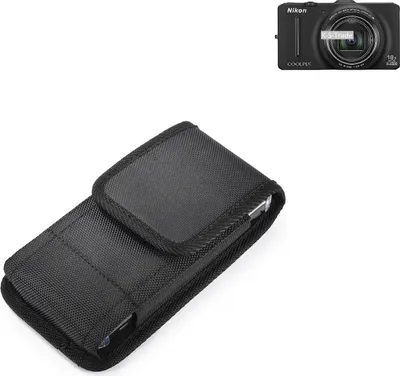 Produktbild von Holster Gürteltasche kompatibel mit Nikon Coolpix S9300 Holster Gürtel Tasche wasserabweisend Handy Hülle Schutz Hülle Outdoor schwarz K-S-Trade