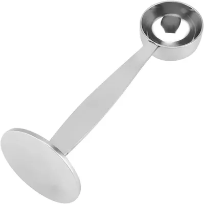 Produktbild von Edelstahl Kaffeelöffel mit Tamper - 2 in 1 Dosierlöffel für Kaffee Zucker und Kakao