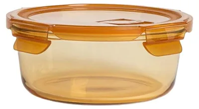 Obrázek produktu pro HOMLA REMMIE, nádoba, kulatá, jantarová, objem 0,95 l