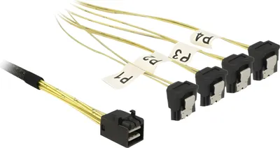 Obrázek produktu pro DeLOCK 85684, 0,5 m, 1 x Mini SAS HD SFF-8643, 4 x SATA 7 pin, Samec, Samec, Přímý