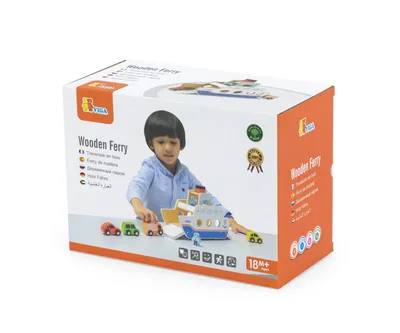 Obrázok produktu pre VIGA drevená loď Kapitán Autá 4ks.