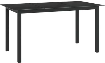 Obrázek produktu pro The Living Store zahradní stůl černý 150x90x74 cm hliník a sklo