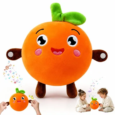 Obrázek produktu pro Interaktivní plyšová hračka, oranžová barva, s dotykovým senzorem