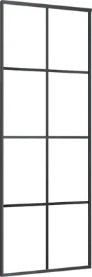 Obrázok produktu pre posuvné dvere vidaXL čierne 76x205 cm ESG sklo a hliník
