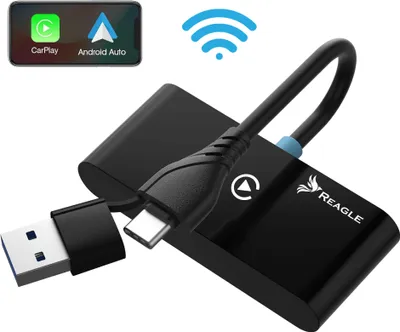 Produktbild von Wireless Adapter Mit Eingebautem Carplay Android Auto Apple Iphone, Kabelloser Mini-Adapter, Plug And Play