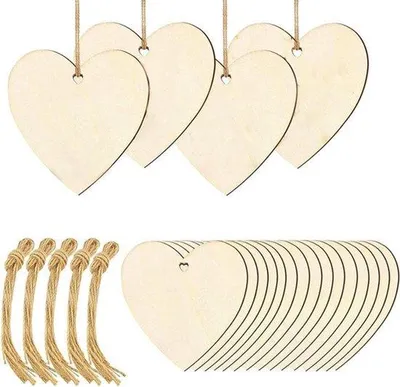 Produktbild von Holz-Liebesherz-Set mit Löchern – Dekorationen für Hochzeiten, Feiern und Jubiläen