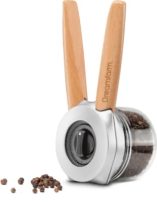 Produktbild von Kräutermühle Ortwo, Braun - 17,2cm - Zink - Verstellbar - Ergonomisch - Salz, Pfeffer und Gewürze | Dreamfarm