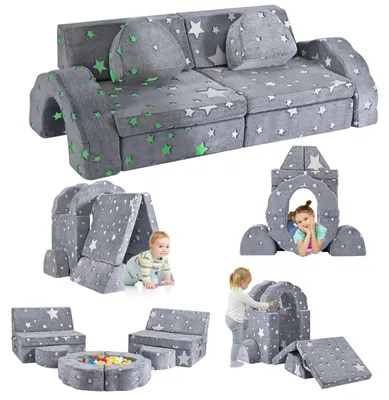 Produktbild von 10-teiliges Faltbares Kinderbank-Set für Spielzimmer