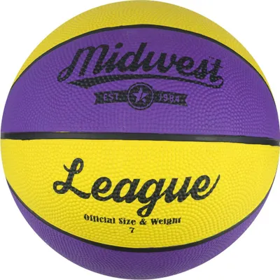 Produktbild von Midwest Basketball League gelb-lila Größe 7 für Kinder und Vereine