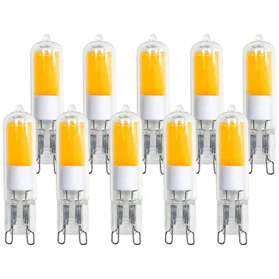Produktbild von 10 x LED COB Stiftsockel Leuchtmittel 2W = 20W G9 klar Glas warmweiß 2700K