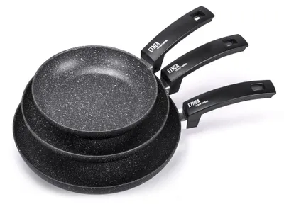 3er-Set Induktions-Bratpfannen, Antihaft, 20/24/28 cm