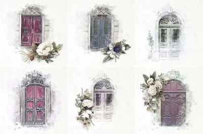 Immagine prodotto di ITD carta di riso decoupage SET carta artigianale, porte RSM065
