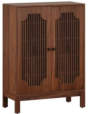 Obrázek produktu pro 6patrový dřevěný botník HOGA-LD0003, 110 x 80 x 35 cm, hnědý