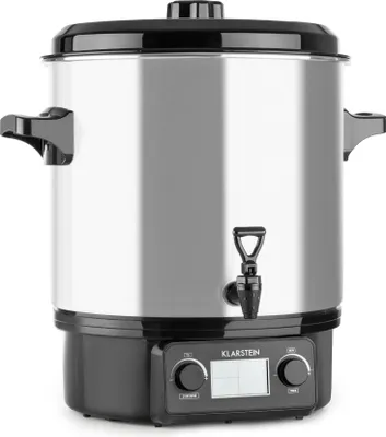 A studio shot of a Klarstein Biggie Digital electric preserving pot.