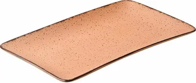 Produktbild von ESTIA | Servierplatte - Servierteller - Teller - asu Porzellan - orange - 27 x 16 cm - Kuchenteller - Snackplatte