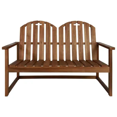 Produktbild von vidaXL 2-Sitzer Gartenbank Massivholz Akazie geölt Outdoor 110x63x79 cm (B x T x H), Sitz 100x45x51 cm, ohne Kissen