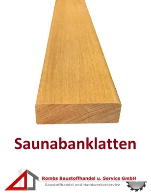 Produktbild von Saunabanklatten Garapa 70x21mm  - 180 cm